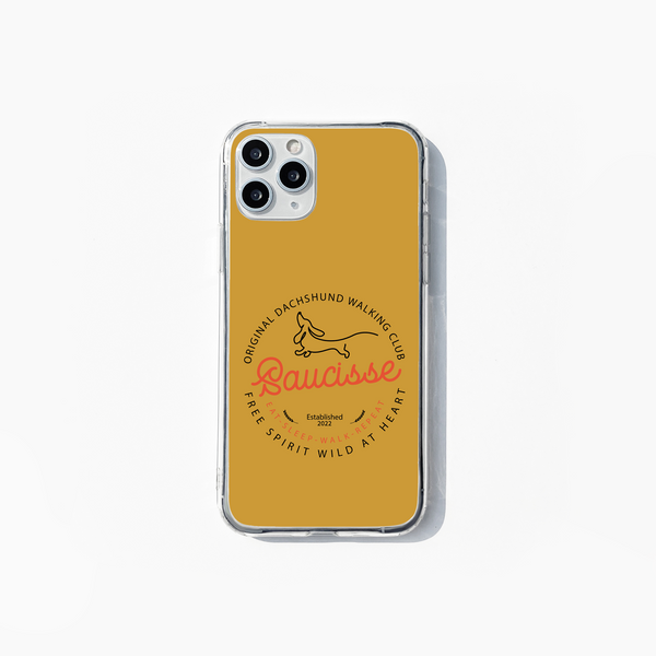 Saucisse Original Dog Walking Club Logo - Apple Phone Case