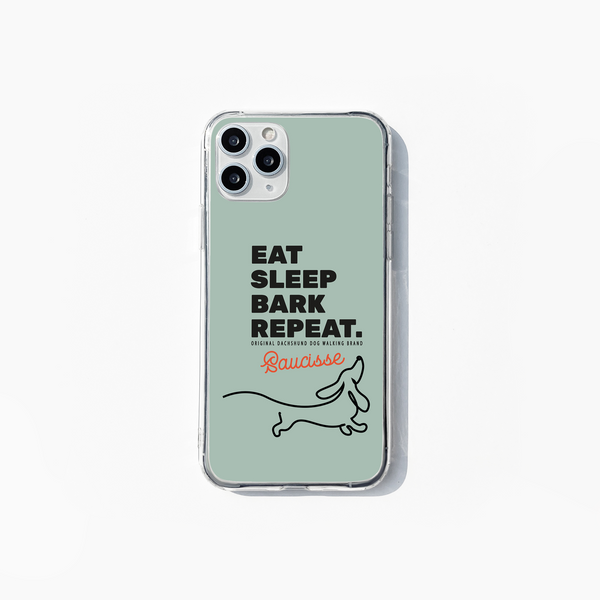 Saucisse - Eat, Sleep, Bark, Repeat. - Apple Phone Case