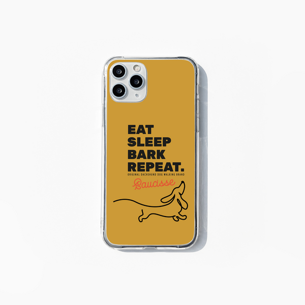 Saucisse - Eat, Sleep, Bark, Repeat. - Apple Phone Case