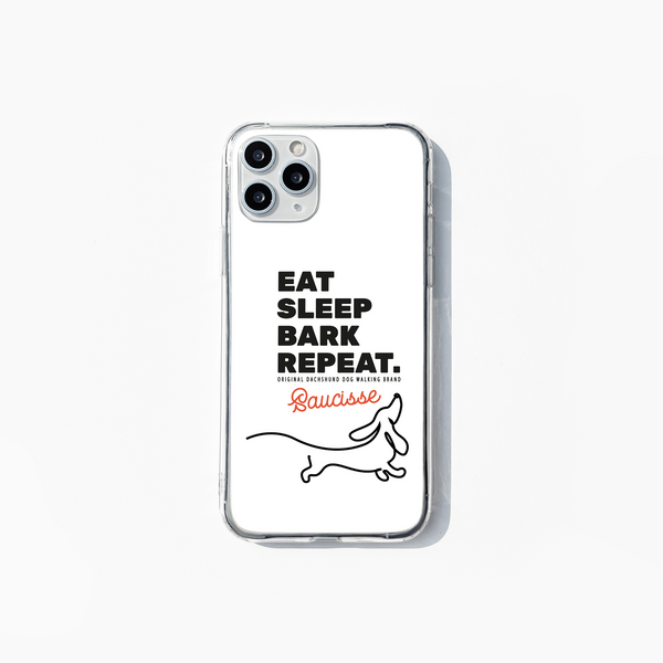 Saucisse - Eat, Sleep, Bark, Repeat. - Apple Phone Case