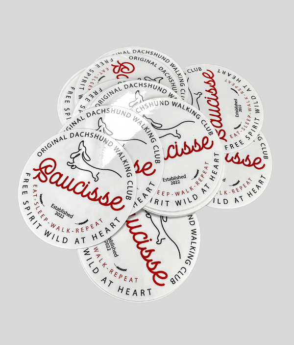 Saucisse - Dachshund Dog Walking Club - Stickers (Pack of 5)