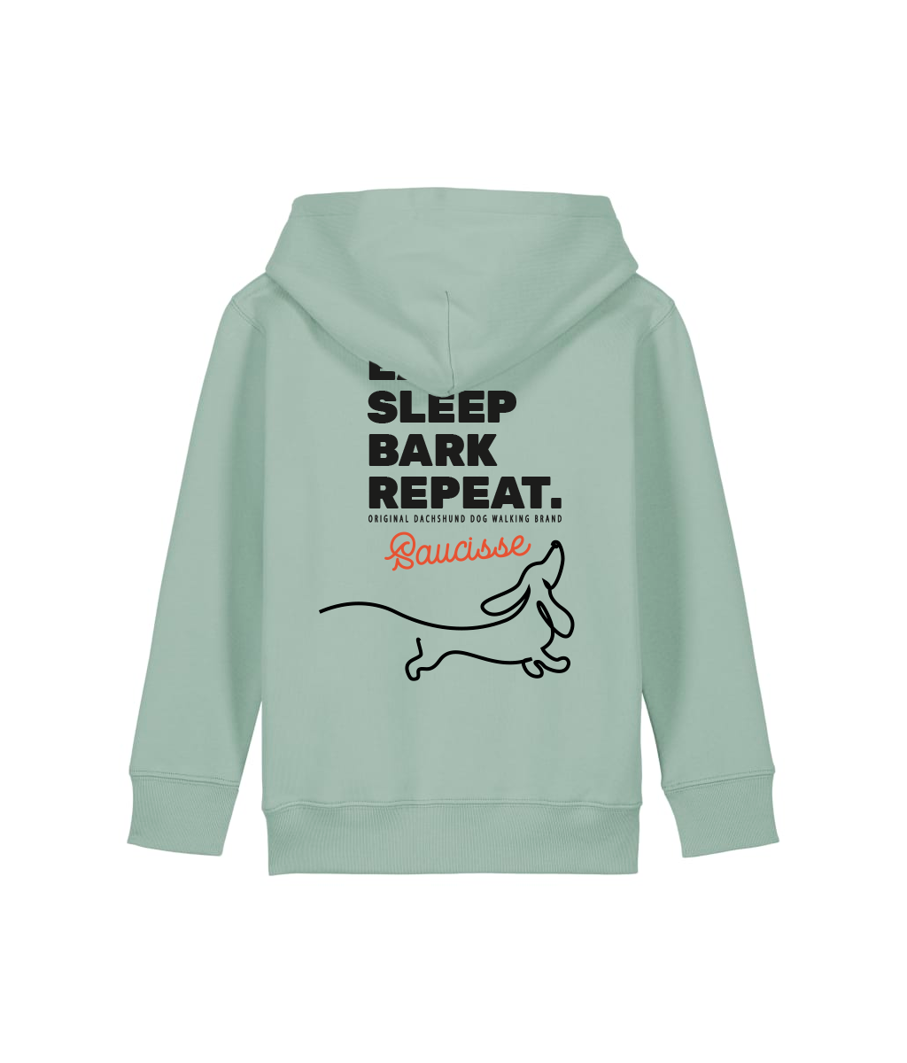 Eat, Sleep, Bark, Repeat - Kids Hoodie – Saucisse