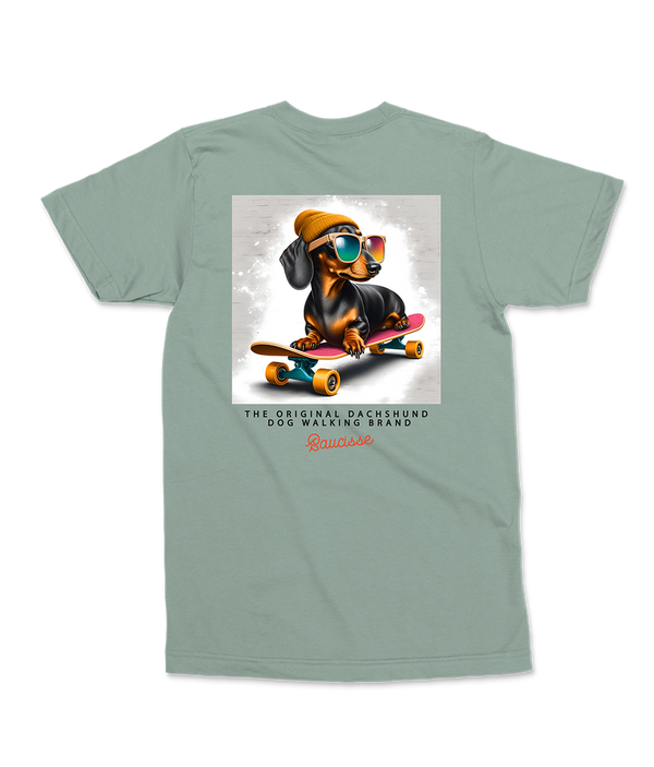 Saucisse - Dachshund Skatedog - T-shirt