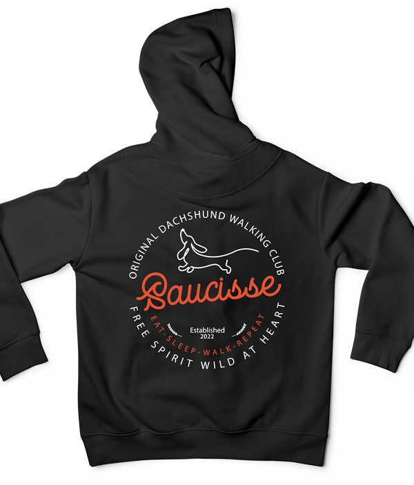 Black Edition - Saucisse Dog Walking Club Logo - Hoodie