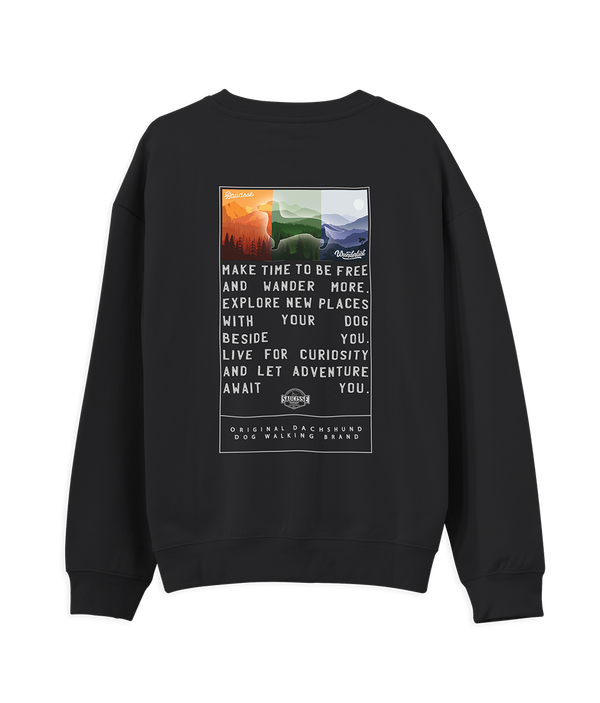 Saucisse - Wanderlust Dachshund Adventures - Unisex Sweater