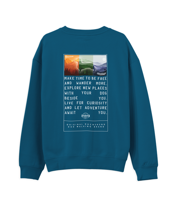 Saucisse - Wanderlust Dachshund Adventures - Unisex Sweater