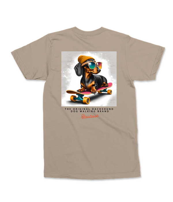 Saucisse - Dachshund Skatedog - T-shirt