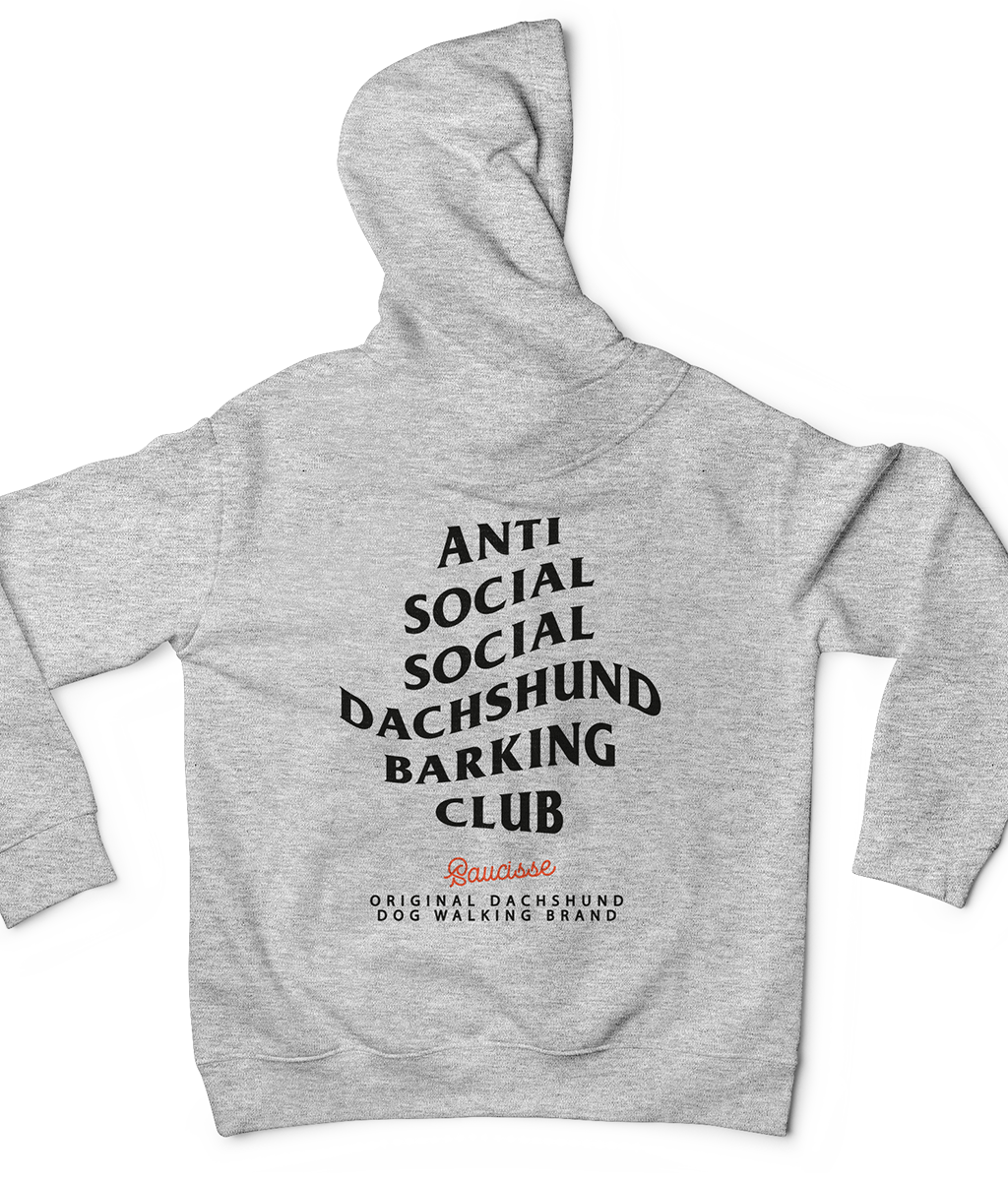 Anti Social Dachshund Barking Club - Mens Hoodie – Saucisse
