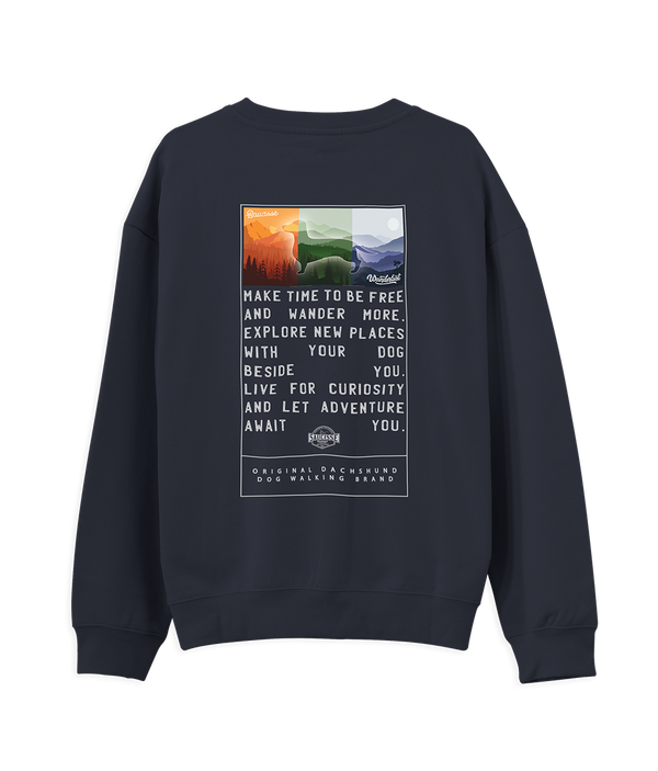 Saucisse - Wanderlust Dachshund Adventures - Unisex Sweater