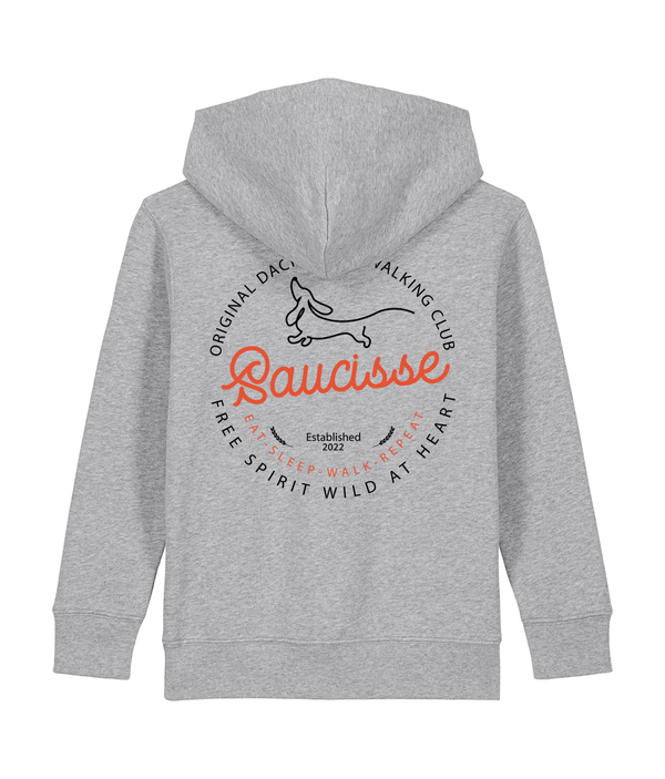 Saucisse Dog Walking Club Logo - Kids Hoodie