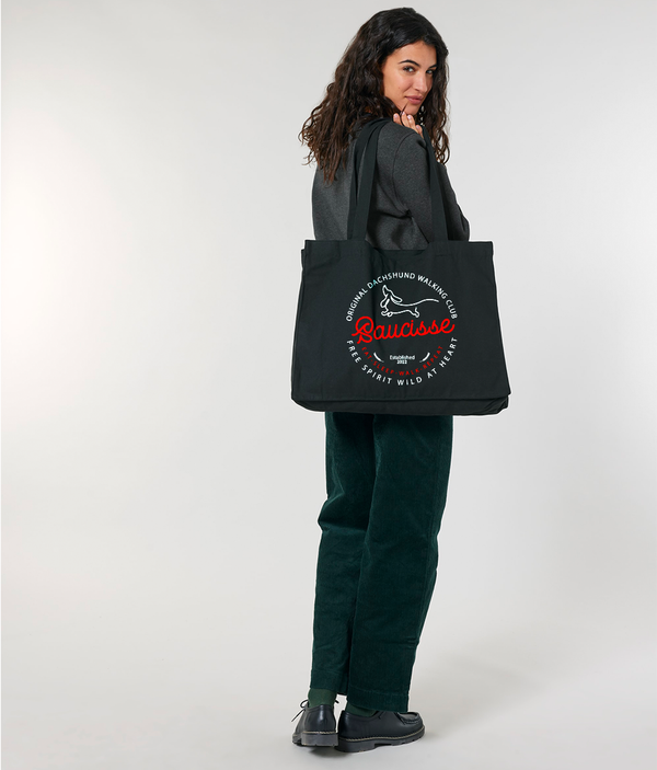 Saucisse Dog Walking Logo - Large Tote Bag