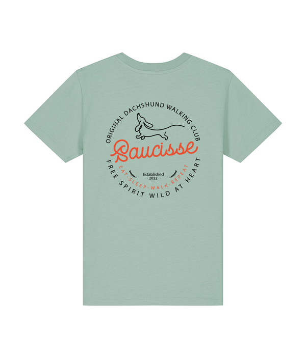 Saucisse Dog Walking Club Logo - Kids T-shirt