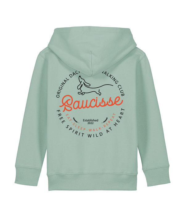 Saucisse Dog Walking Club Logo - Kids Hoodie